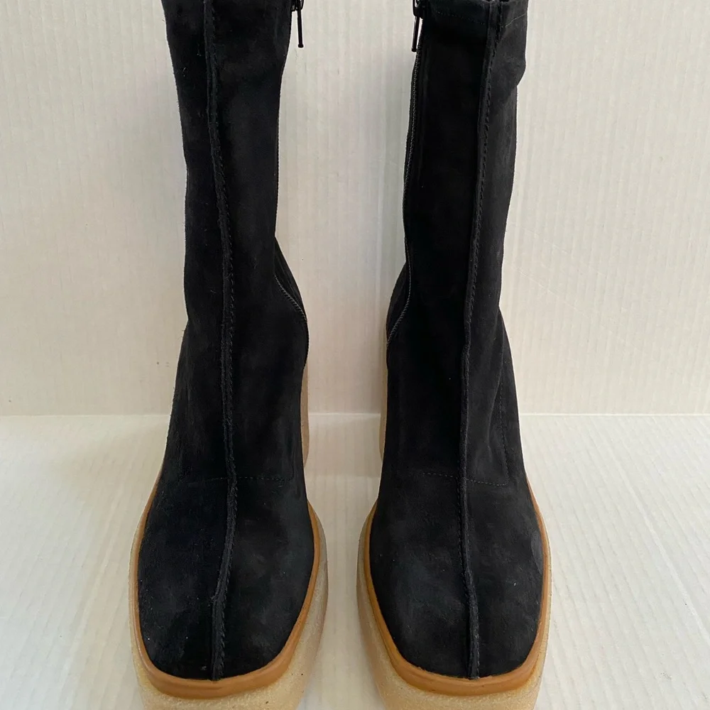 New Free People Gigi Suede Platform Boot Size 9 EU 39 - Picture 4 of 6